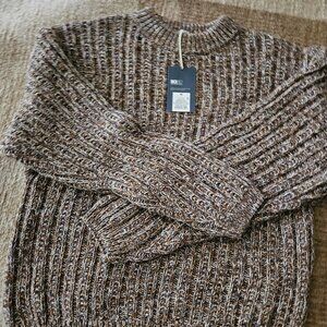 Brown, tan and cream Universal Thread Knit Sweater - Crew